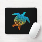 Sea Turtle Silhouette Earth Day and Ocean Week Lon Mousepad (Mit Mouse)