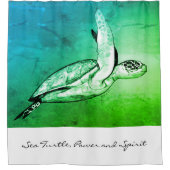 Sea Turtle Spirit Art Duschvorhang (Vorderseite)