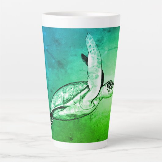 Sea Turtle Spirit Art Milchtasse (Vorderseite)