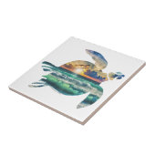 Sea Turtle Sunset Beach Fliese (Seite)