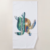 Sea Turtle Sunset Beach Strandtuch (Vorderseite)