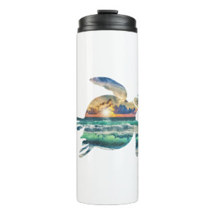 Sea Turtle Sunset Beach Thermosbecher