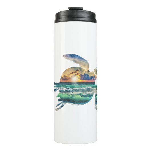 Sea Turtle Sunset Beach Thermosbecher (Vorderseite)