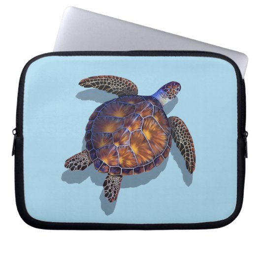 Sea turtle tablet / laptop sleeve (Vorderseite)