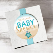 Sea Turtle Theme Babyaufkleber Runder Aufkleber