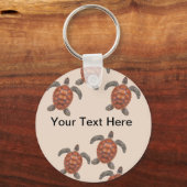 Sea Turtle Theme Custom Message Schlüsselanhängers Schlüsselanhänger (Vorderseite)