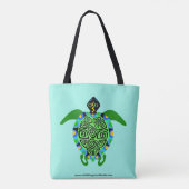 Sea TURTLE - Tierfreund - Ocean Aqua Tasche (Rückseite)