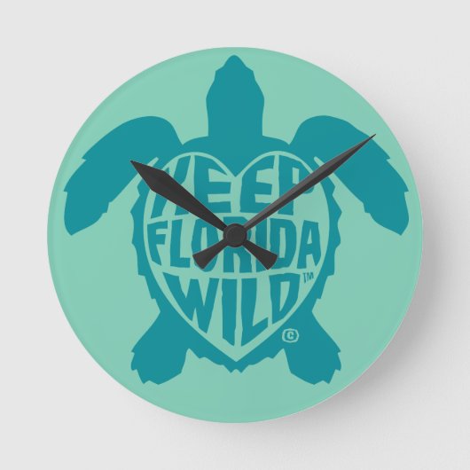 Sea Turtle Time Wall Clock Runde Wanduhr (Vorderseite)