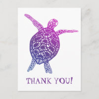 Sea Turtle Tortoise DANKE! Violett