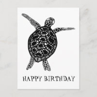 Sea Turtle Tortoise HAPPY BIRTHDAY