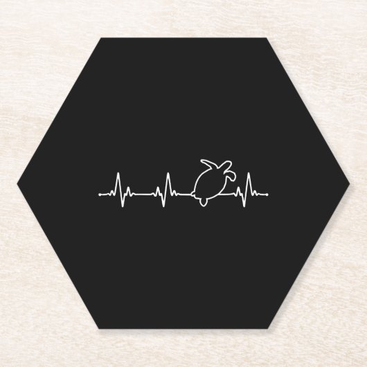 Sea Turtle Tortoise Heartbeat Untersetzer (Vorderseite)