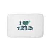 Sea Turtle Tortoise Herz I Liebe Badematte (Vorderseite)