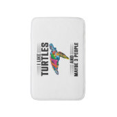 Sea Turtle Tortoise I like Turtles Badematte (Vorderseite Vertikal)