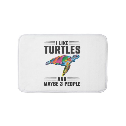 Sea Turtle Tortoise I like Turtles Badematte (Vorderseite)