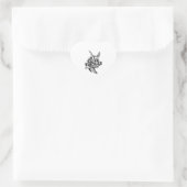 Sea Turtle Tortoise I like Turtles Herz-Aufkleber (Tasche)