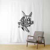 Sea Turtle Tortoise I like Turtles Wandteppich (Beispiel)