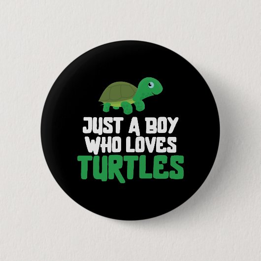 Sea Turtle Tortoise nur ein Junge, der Button (Vorderseite)