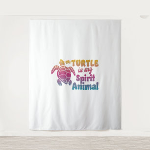 Sea Turtle Tortoise Wasserfarbe Wandteppich