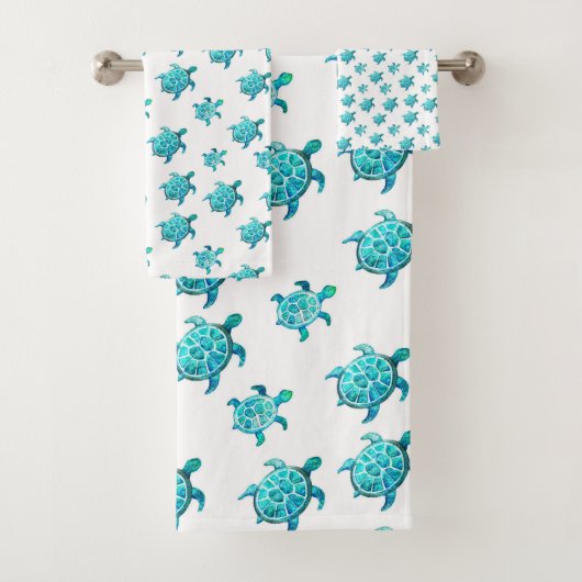 Sea Turtle Towel Set (Insitu)