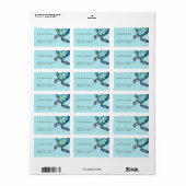 Sea Turtle Tropical Return Address Adressaufkleber (Vorne)