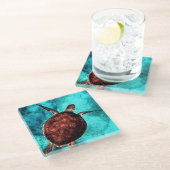 Sea Turtle Untersetzer (Schrägansicht)