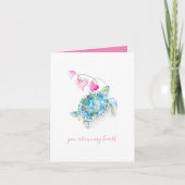 Sea Turtle Valentinstag Card Karte (Vorderseite)
