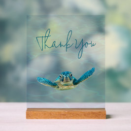 Sea Turtle Vielen Dank für Ihr Hochzeitstil Acrylschild
