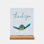 Sea Turtle Vielen Dank für Ihr Hochzeitstil Acrylschild (Vorderseite)
