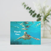 Sea Turtle Vielen Dank Postkarte (Stehend Vorderseite)