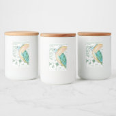 Sea Turtle Vintag Map white Lebensmitteletikett (Flaschen)