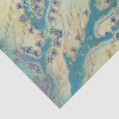 Sea Turtle Vintag Seashells Decoupage Seidenpapier (Detail)