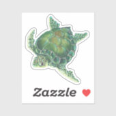Sea Turtle Vinyl Sticker (Blatt)