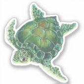 Sea Turtle Vinyl Sticker (Vorderseite)