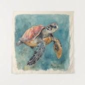 Sea Turtle Wandteppich (Vorderseite)