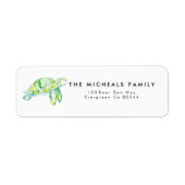Sea Turtle Watercolor Address Label (Vorne)