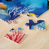 Sea Turtle Watercolor Tropical Ocean Puzzle (Seite)