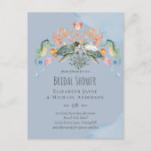 Sea Turtle Wedding Brautparty lädt ein Postkarte (Vorderseite)