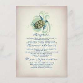 Sea Turtle Wedding Information Guest Begleitkarte