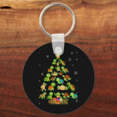 Sea Turtle Weihnachtsbaum Matching Familie Xmas Tr Schlüsselanhänger (Vorderseite)