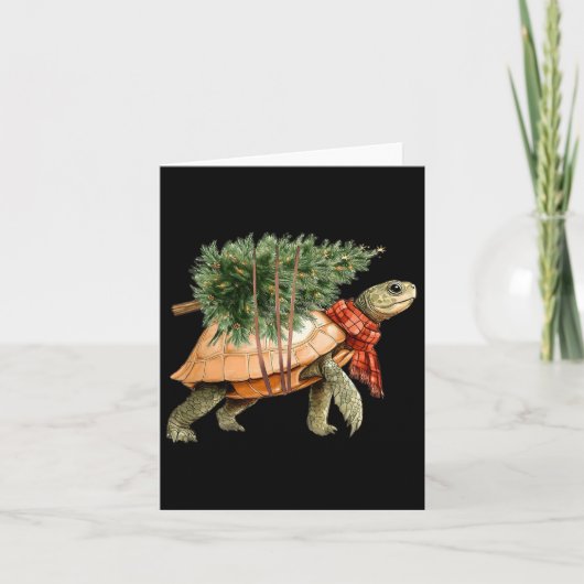Sea Turtle Weihnachtsbaum Schildkröten Strand Love Karte (Vorderseite)
