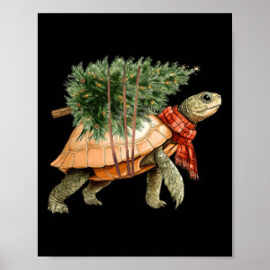 Sea Turtle Weihnachtsbaum Schildkröten Strand Love Poster
