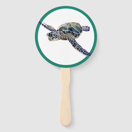 Sea Turtle Wildlife Amphibien Wildlife Hand Fan Fächer (Rückseite)