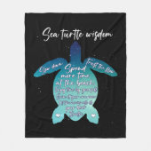 Sea Turtle Wisdom Sea Turtle Liebe Fleecedecke (Vorderseite)