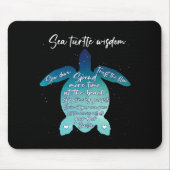 Sea Turtle Wisdom Sea Turtle Liebe Mousepad (Vorne)