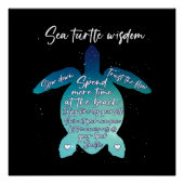 Sea Turtle Wisdom Sea Turtle Liebe Poster (Vorderseite)