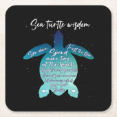 Sea Turtle Wisdom Sea Turtle Liebe Rechteckiger Pappuntersetzer (Vorderseite)