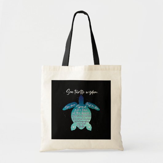 Sea Turtle Wisdom Sea Turtle Liebe Tragetasche (Vorne)