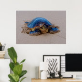 Sea Turtle Yawning Poster (Heimbüro)