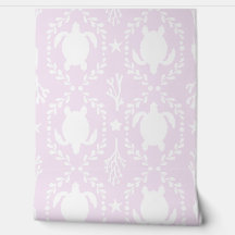 Sea Turtles and Starfish Coastal in Light Pink