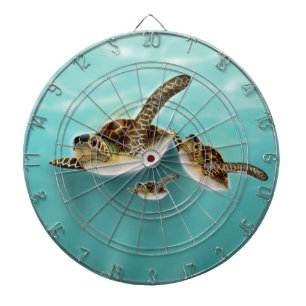 Sea Turtles art print. Dartscheibe
